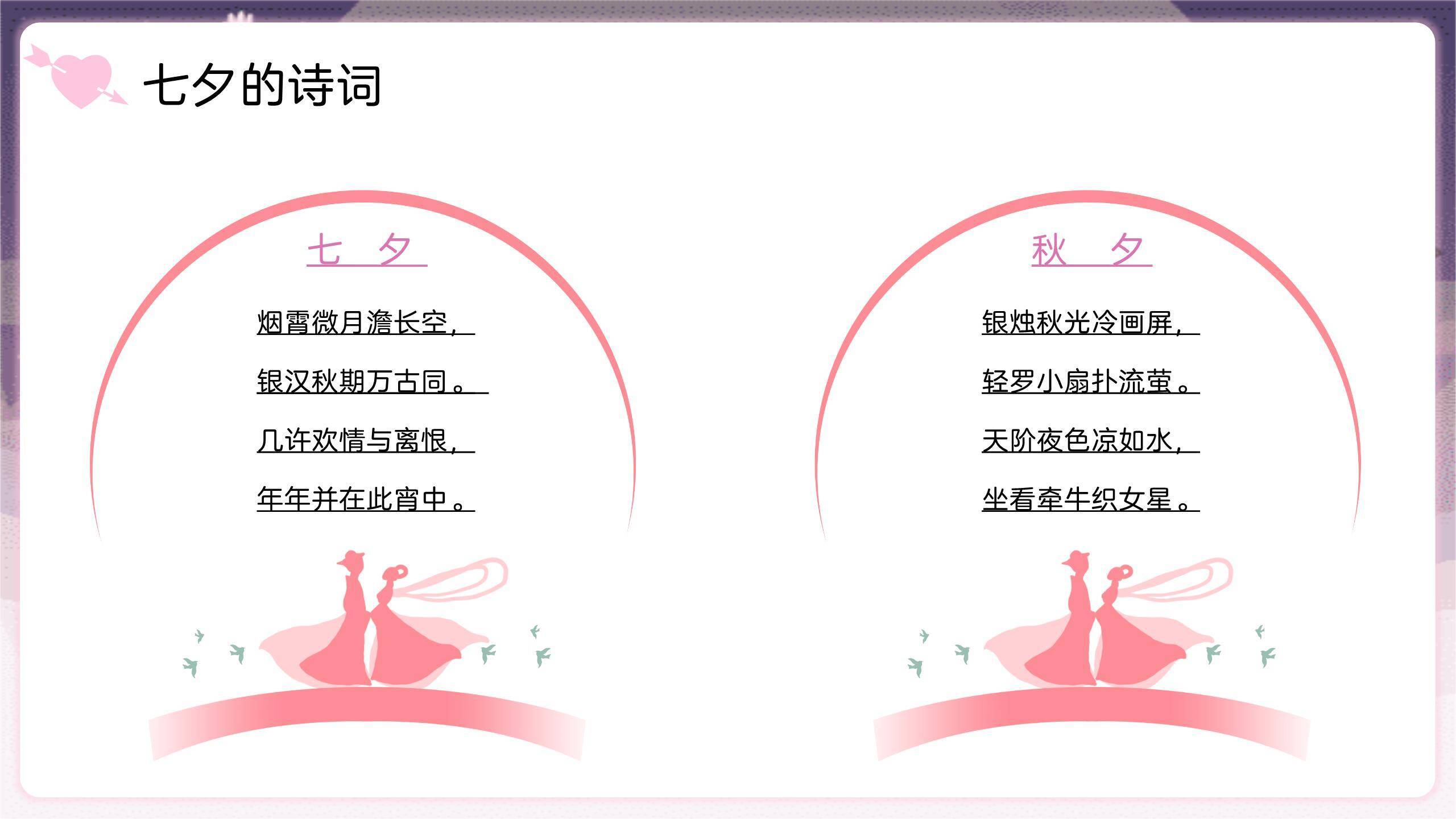 七夕节儿童宣传卡通PPT模板8