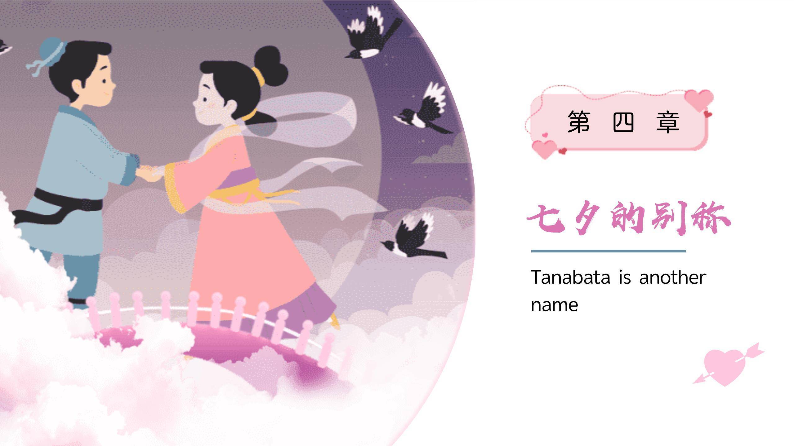 七夕节儿童宣传卡通PPT模板2