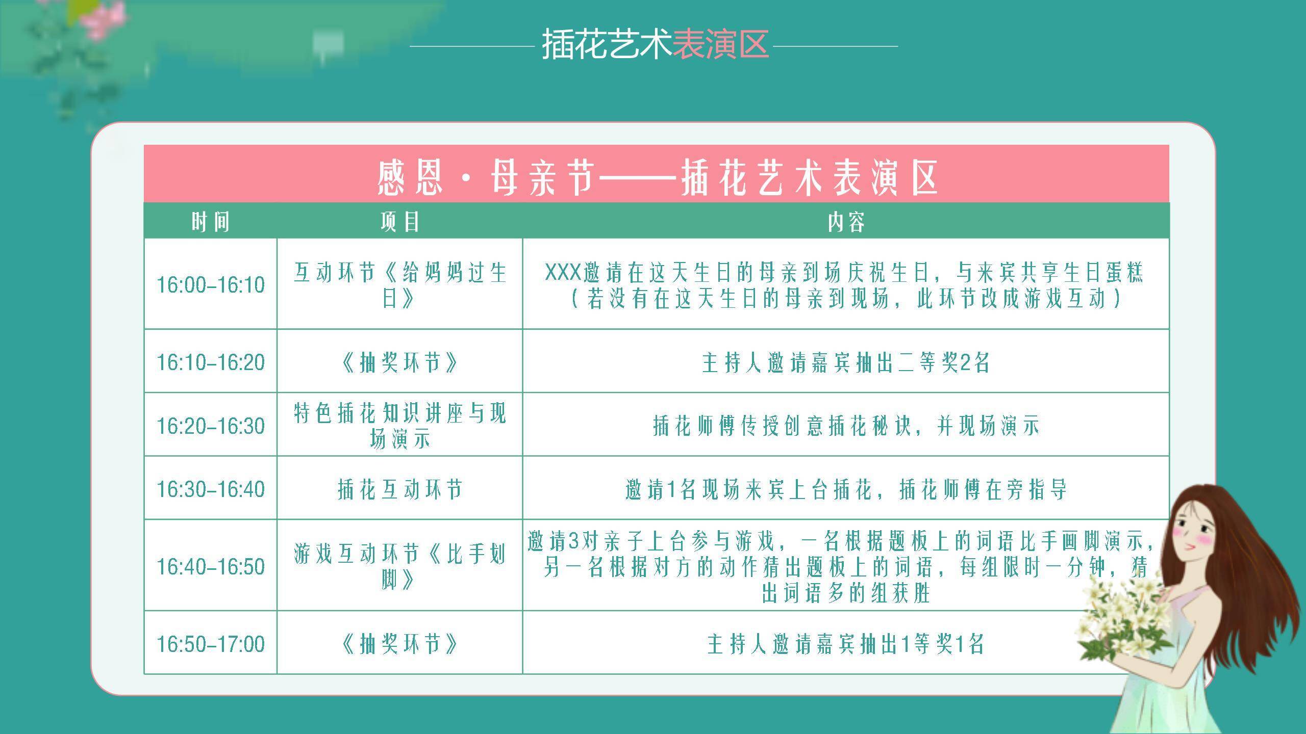 母亲节感恩演讲手绘PPT模板8