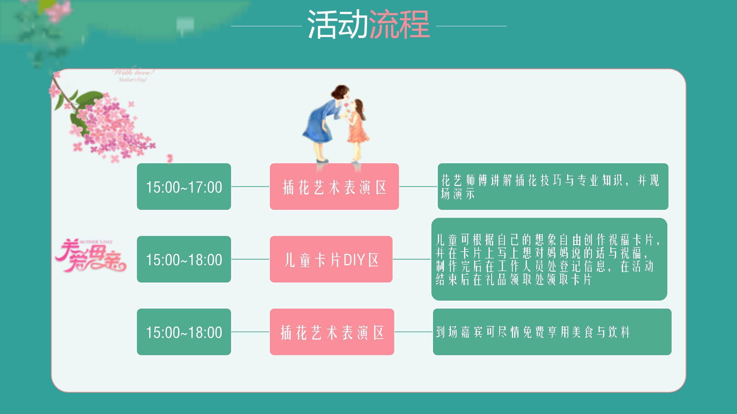 母亲节感恩演讲手绘PPT模板6