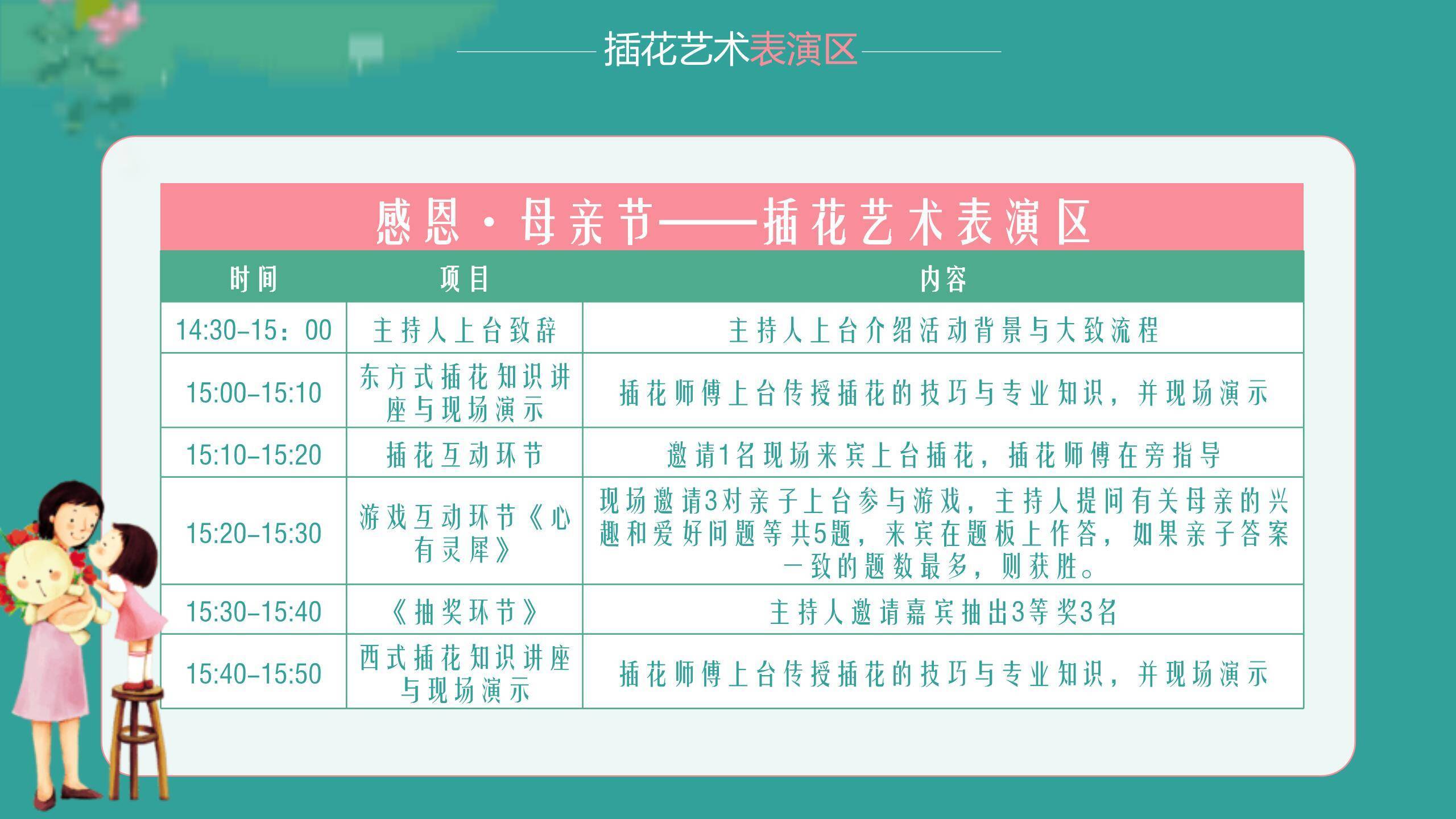 母亲节感恩演讲手绘PPT模板7