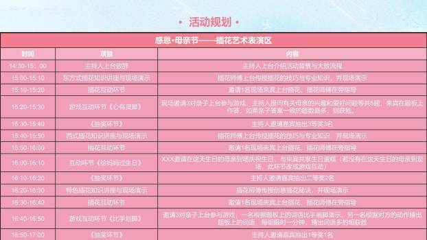 母亲节插花活动手绘PPT模板7