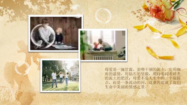 母亲节怀旧文化复古PPT模板1