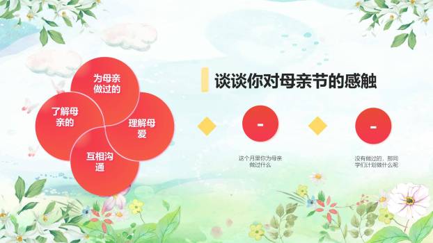 母亲节家庭聚会小清新PPT模板7