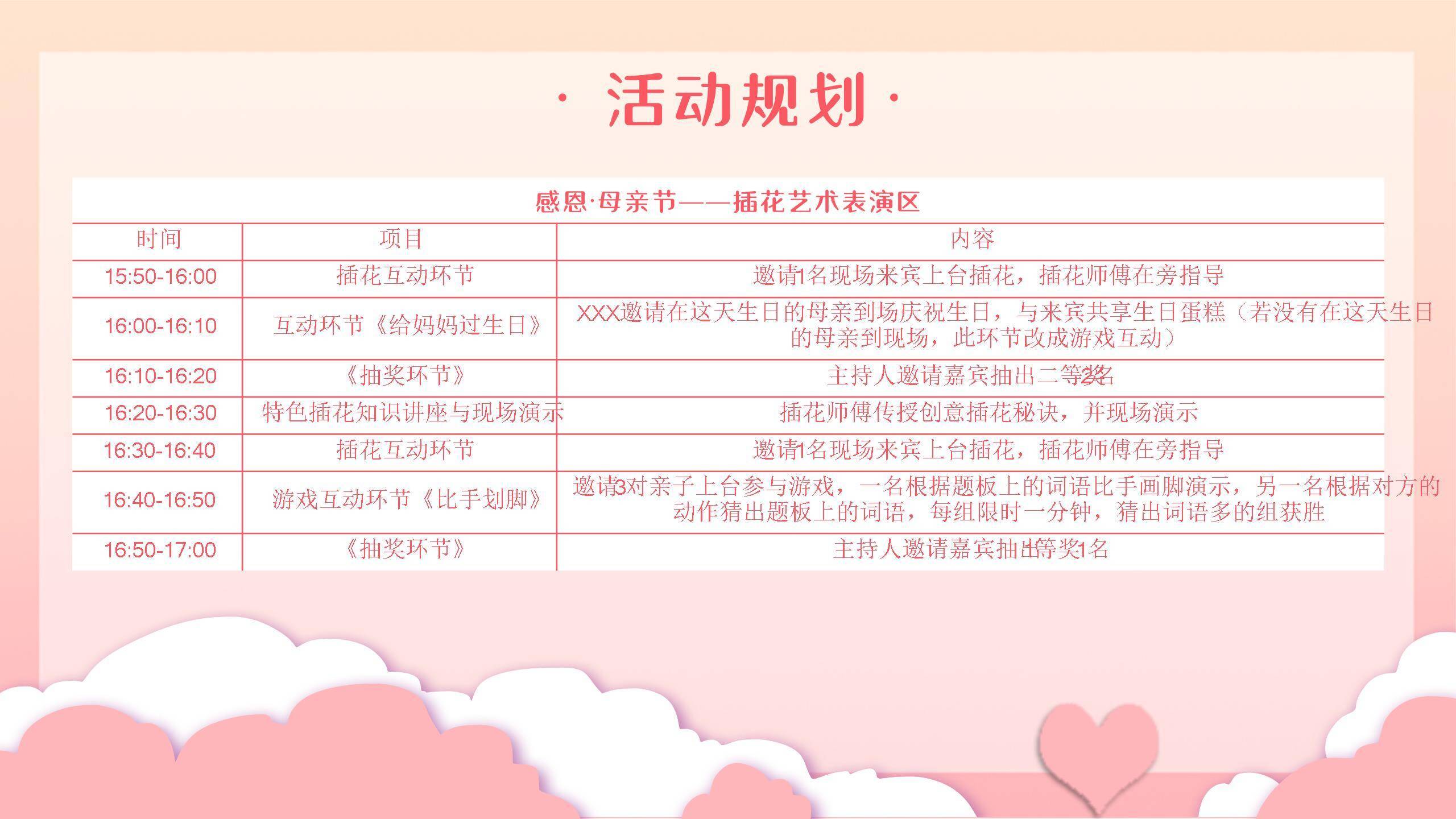 母亲节活动策划卡通PPT模板7