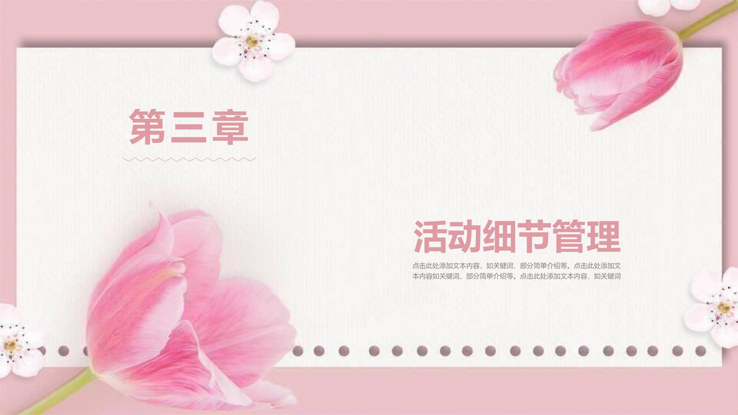 母亲节活动汇报小清新PPT模板5