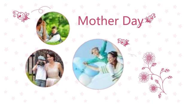 母亲节家庭相册微立体PPT模板8