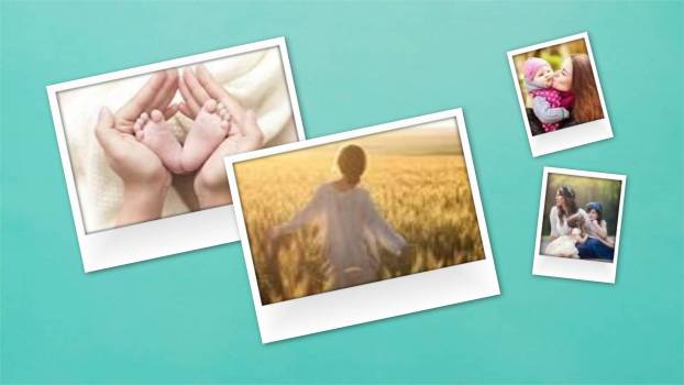 母亲节家庭纪念微立体PPT模板9