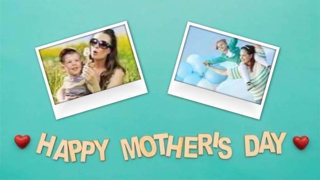 母亲节家庭纪念微立体PPT模板5