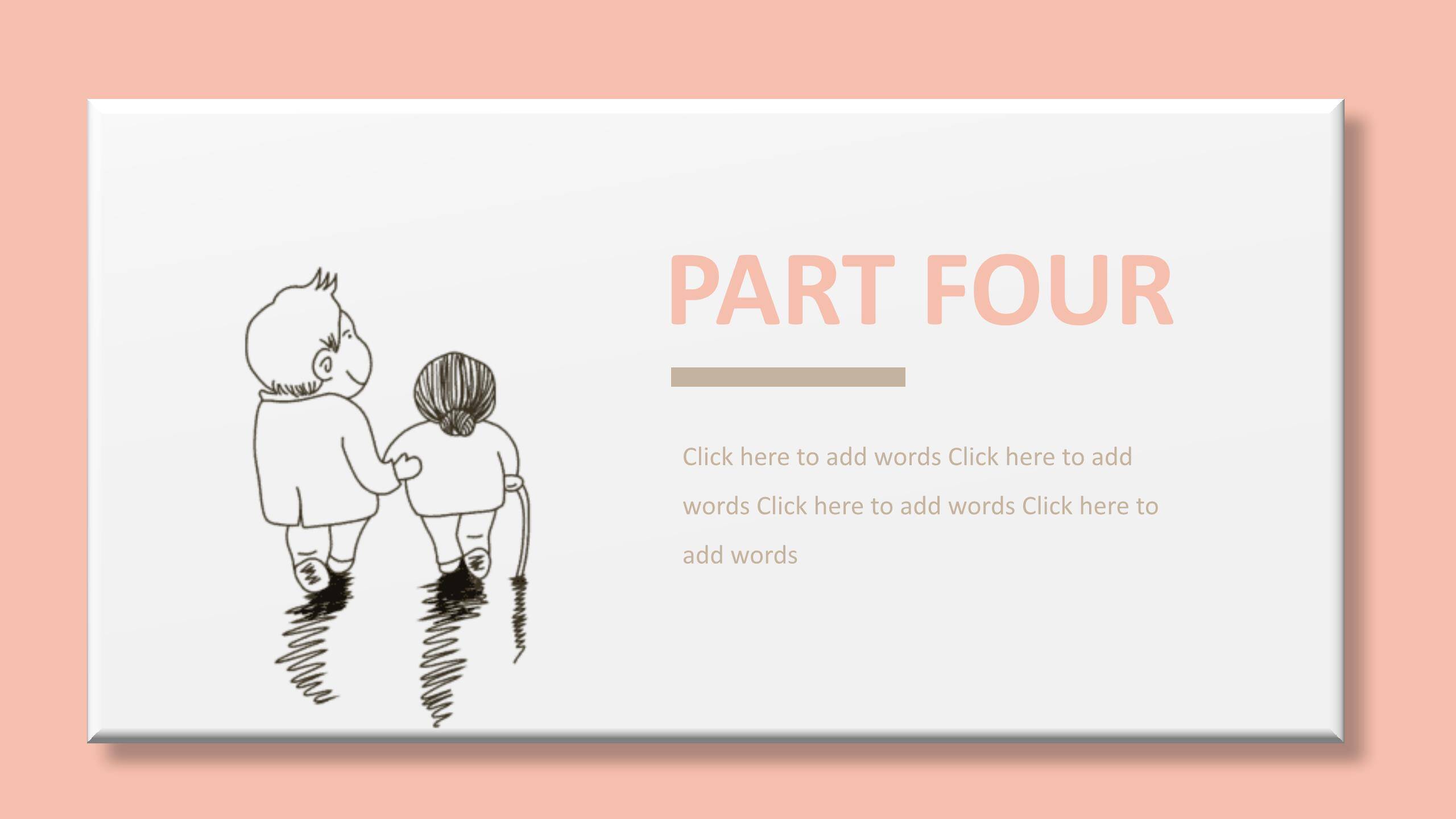 母亲节家庭演讲手绘PPT模板9