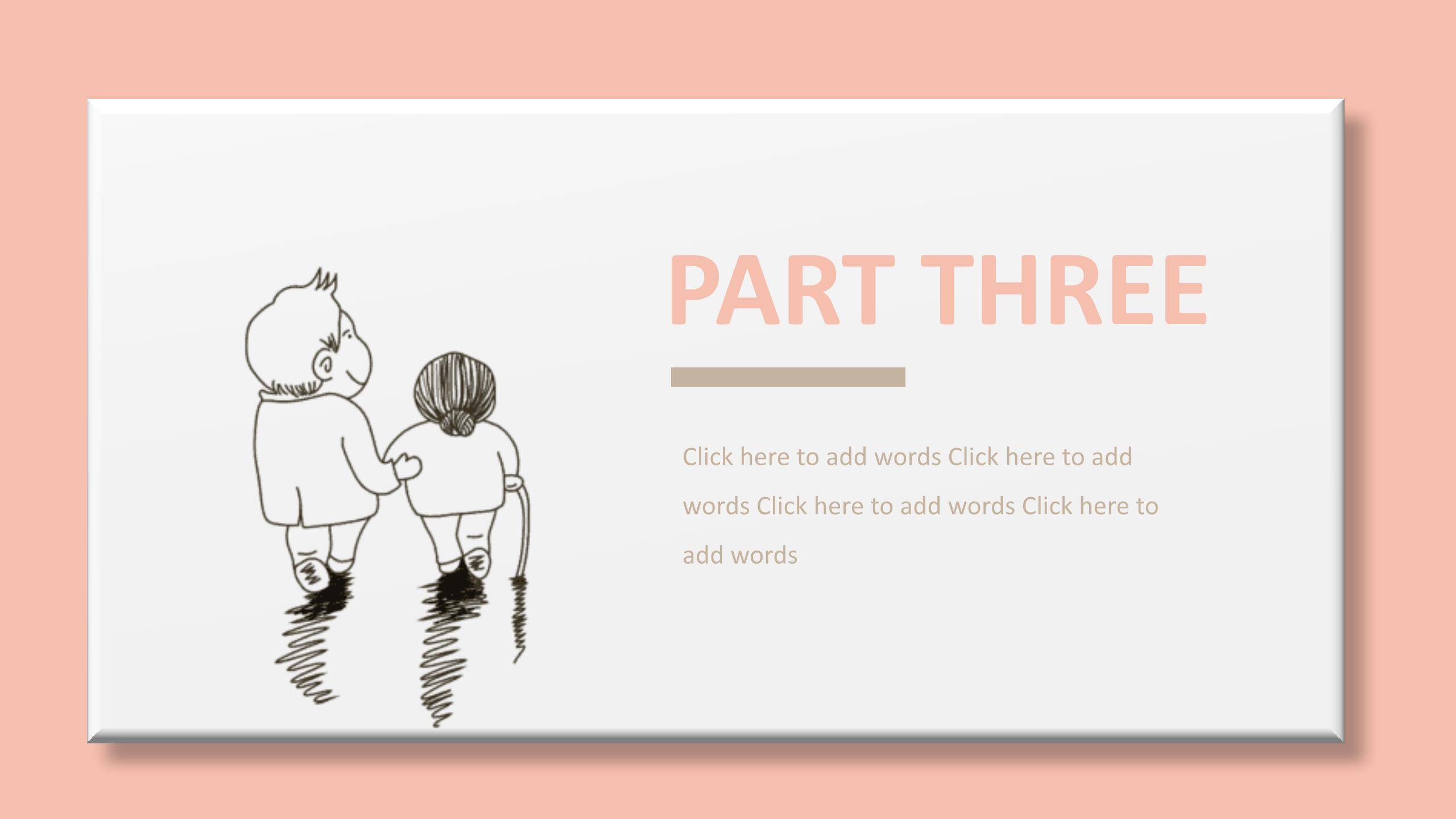 母亲节家庭演讲手绘PPT模板4