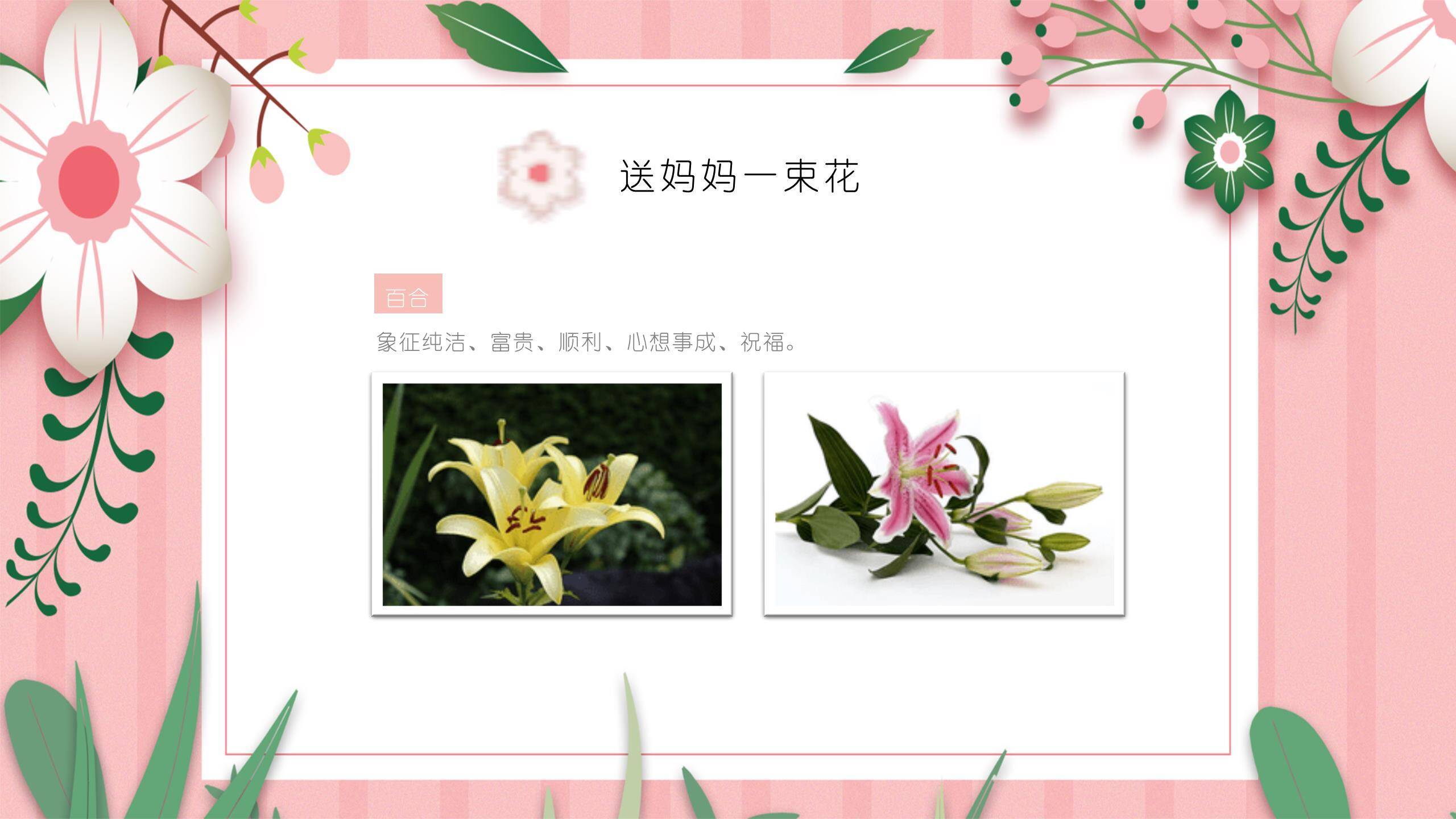 母亲节家庭感恩卡通PPT模板9