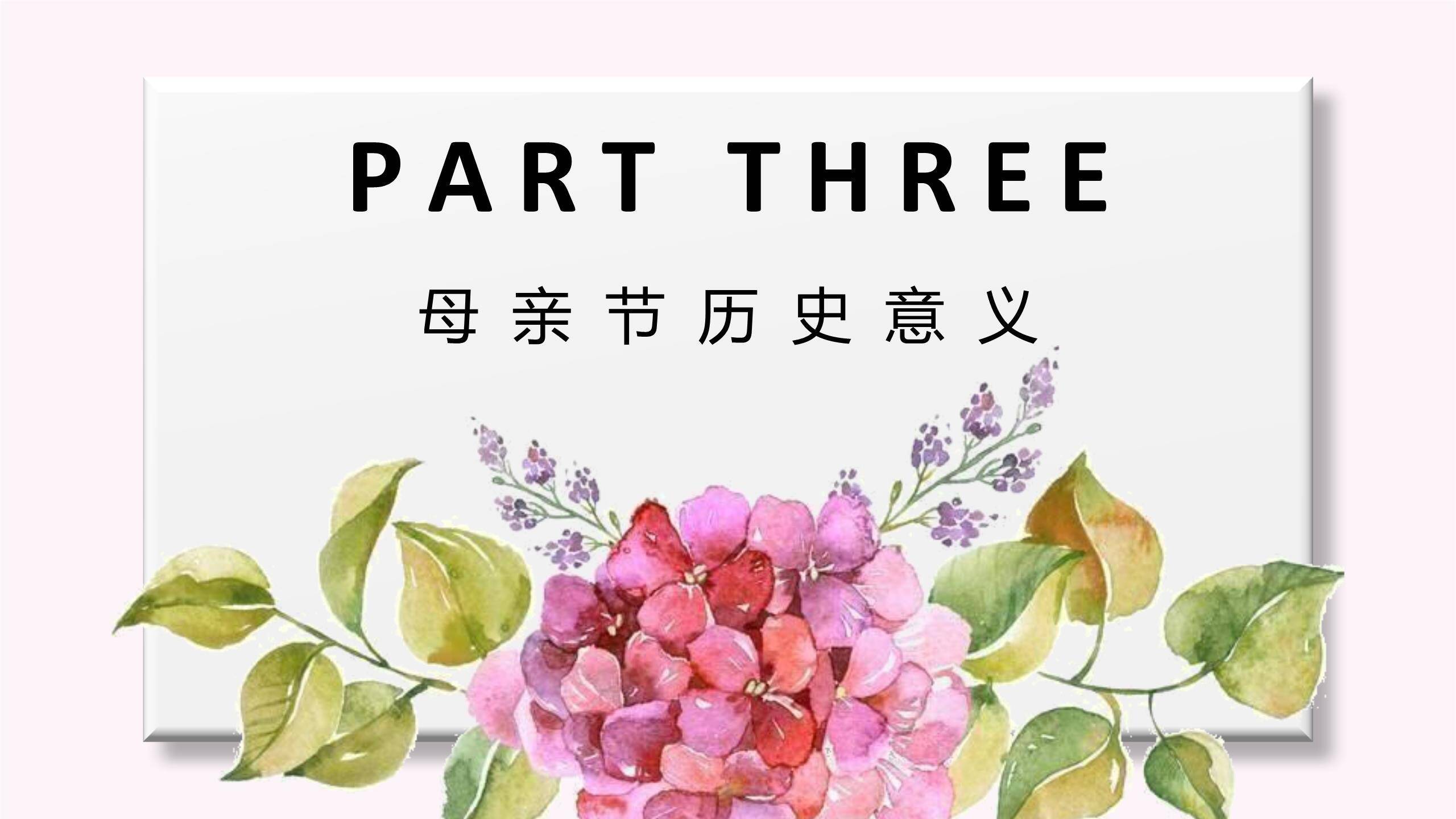 母亲节亲情致敬小清新PPT模板8