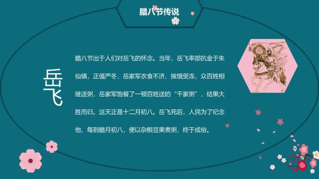 腊八节简约国潮英文版PPT模板1