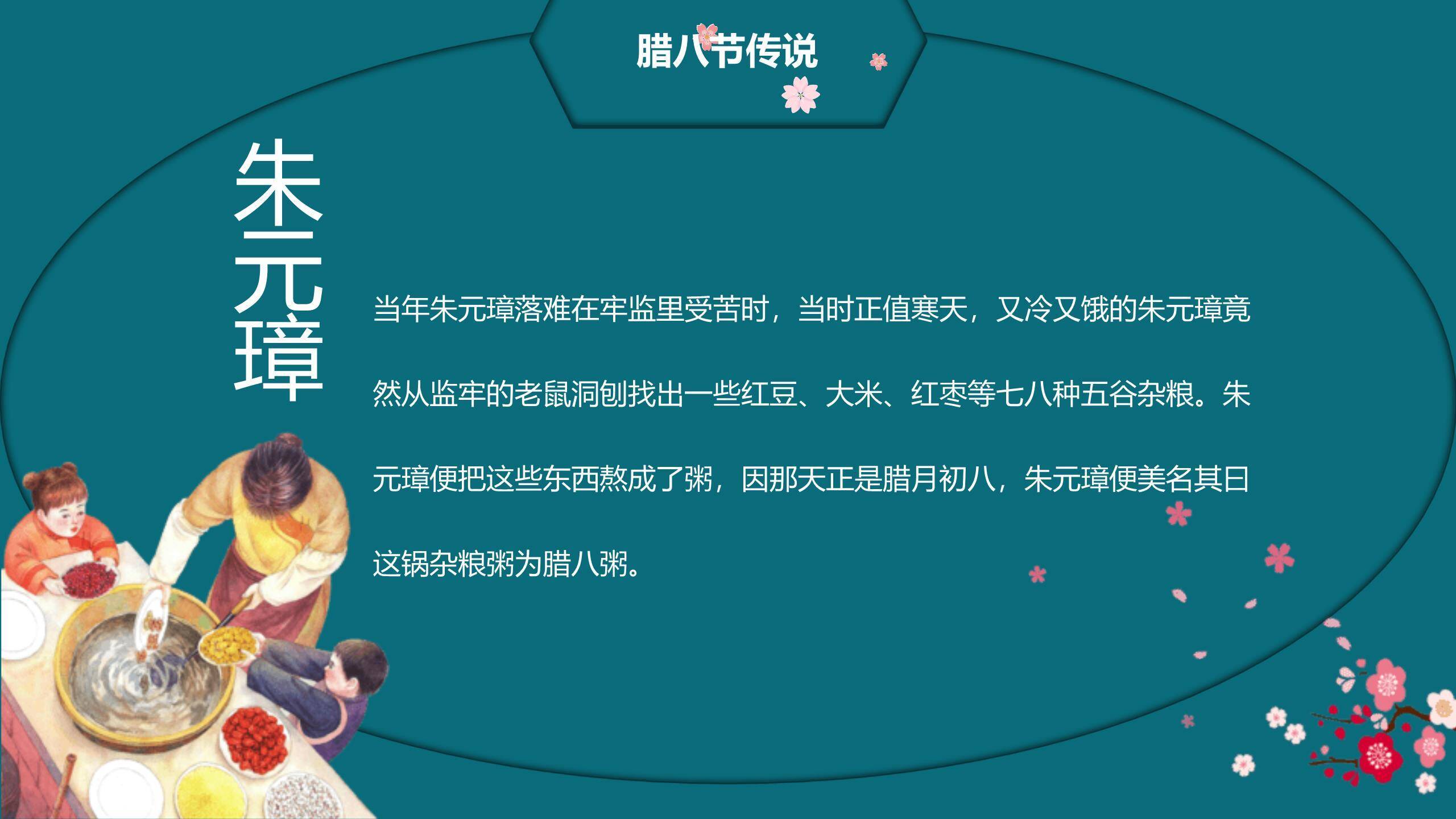 腊八节简约国潮英文版PPT模板2