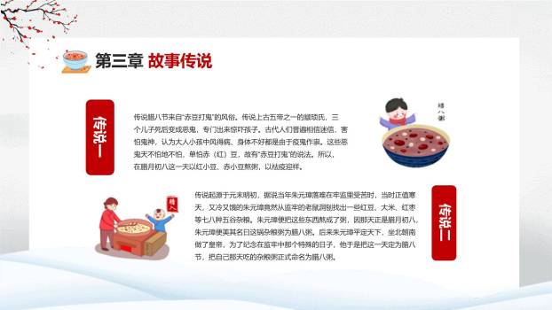 腊八节国风水墨习俗PPT模板7