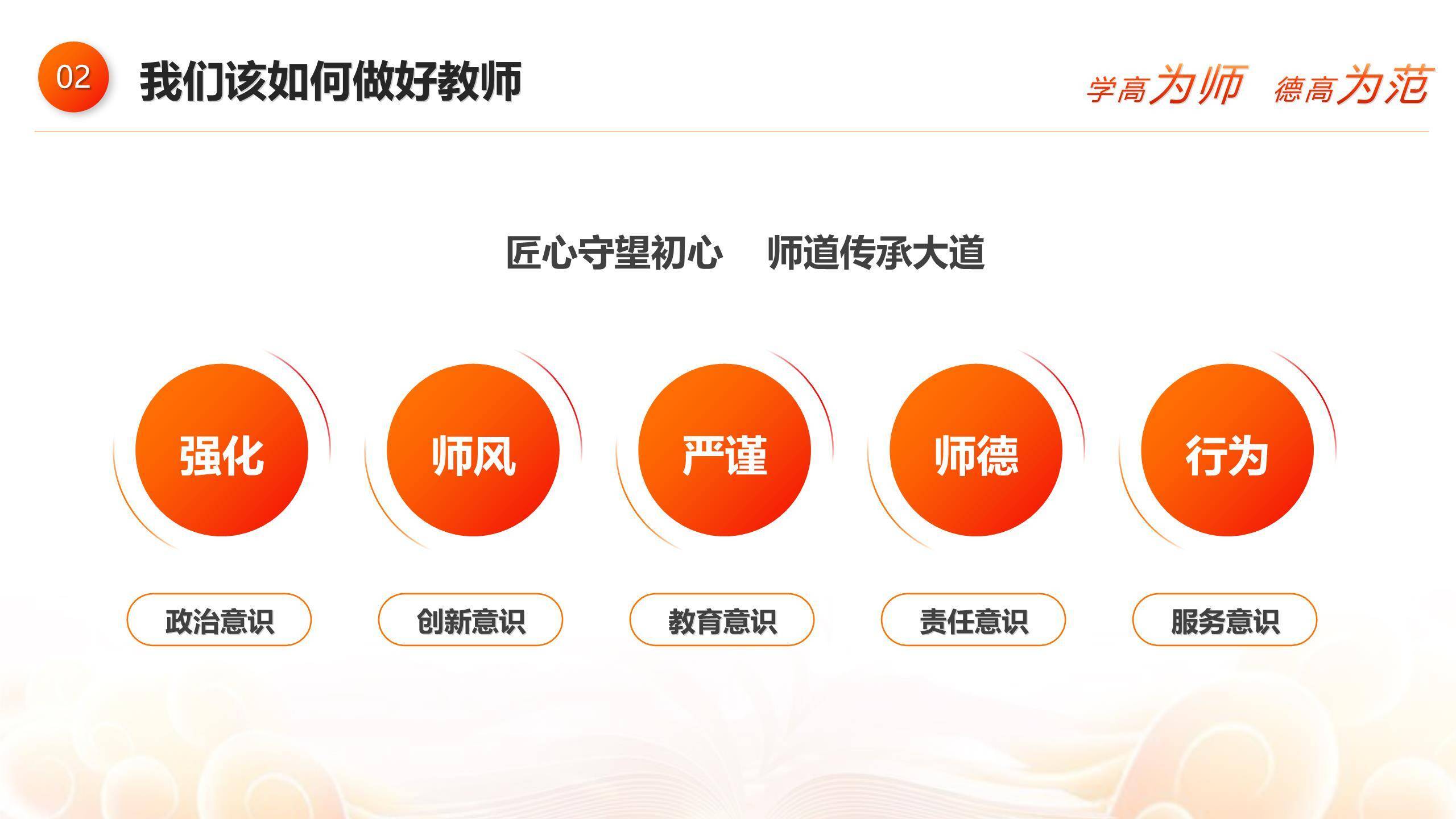 教师节师德培训渐变风PPT模板2