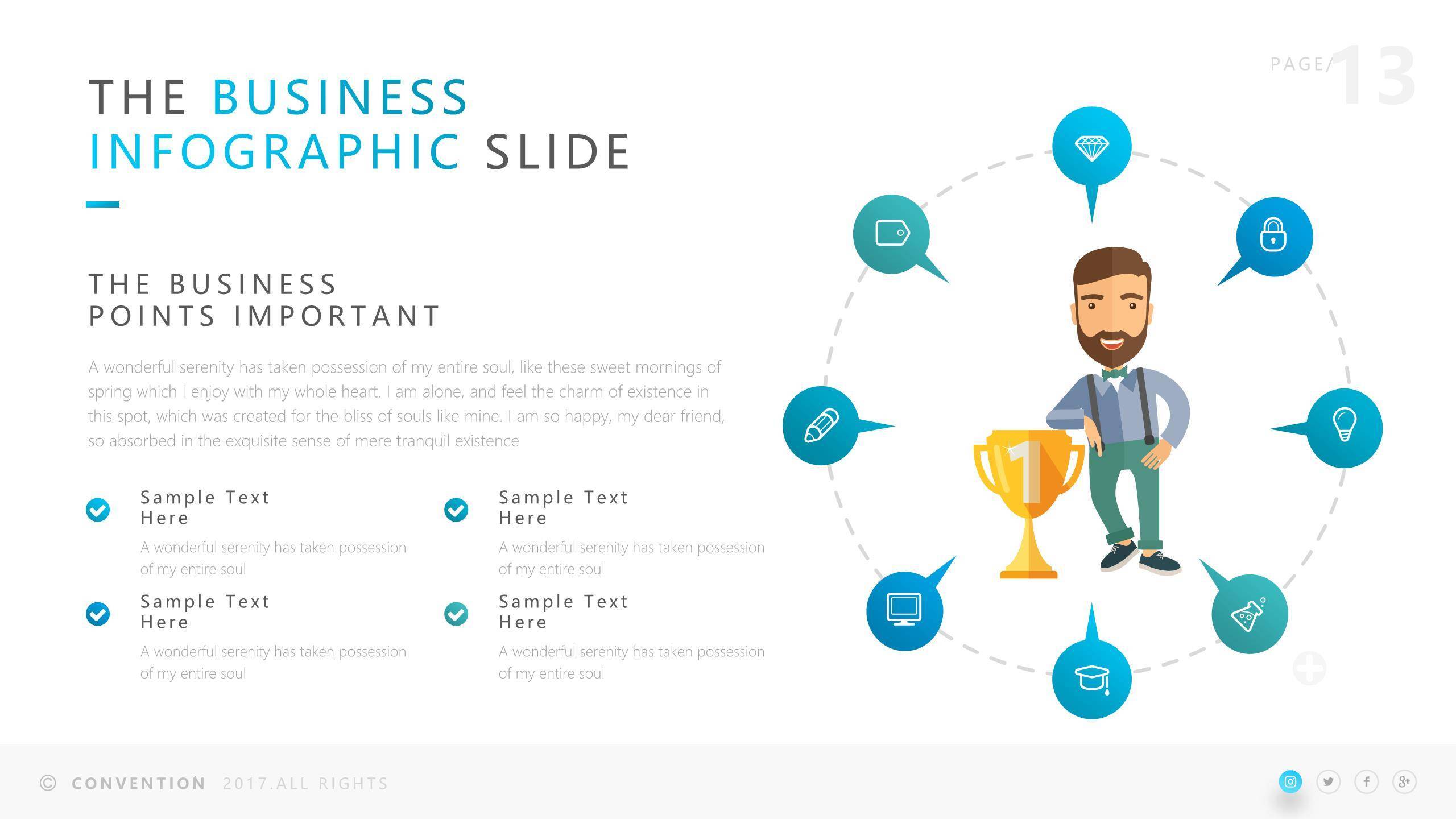 蓝色三七女生节校园活动PPT模板4