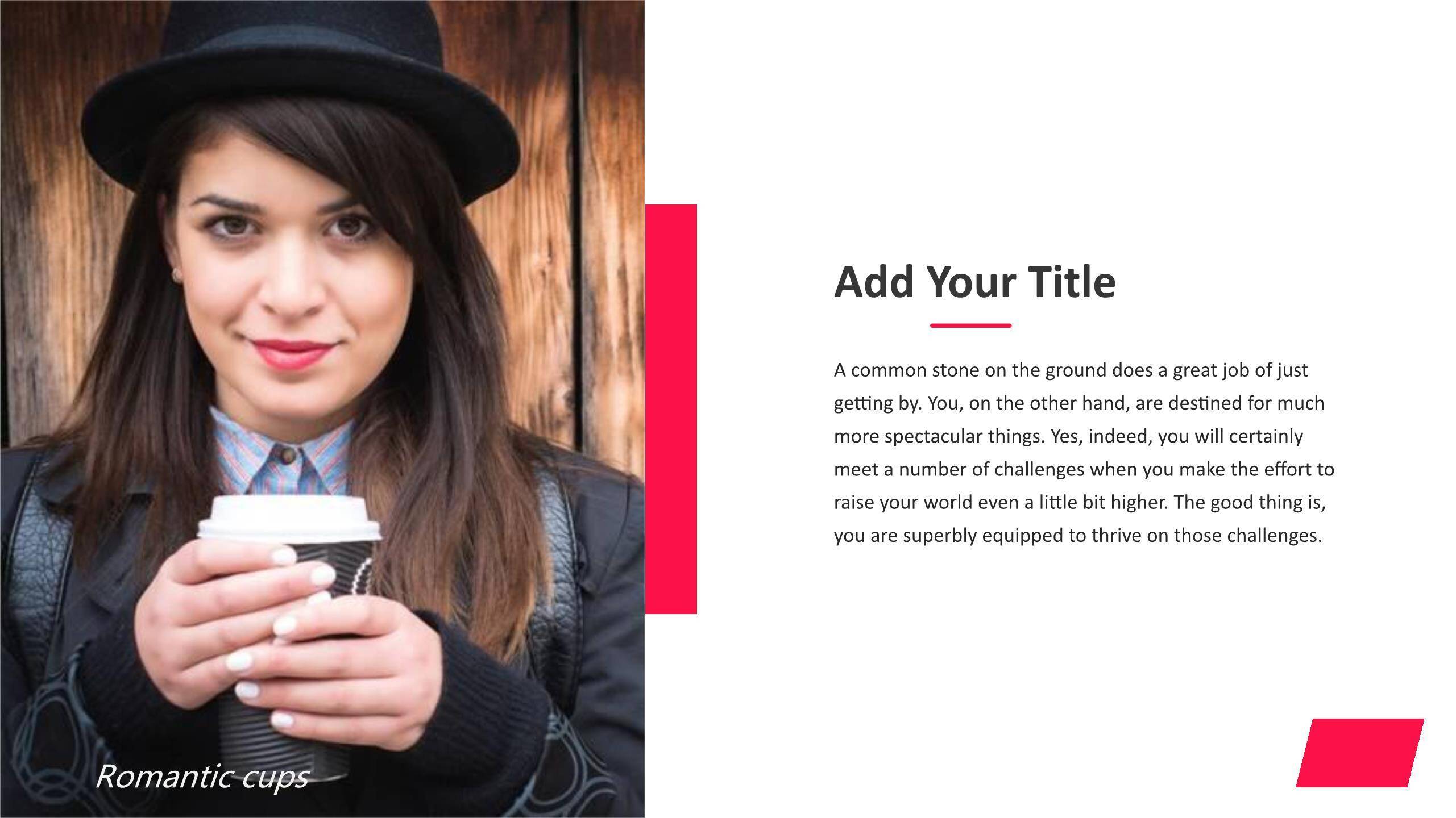 红色相册风摄影三七女生节唯美主题活动PPT模板4