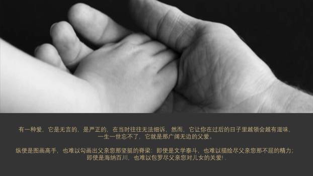 父亲节复古意境父爱哲理PPT模板9