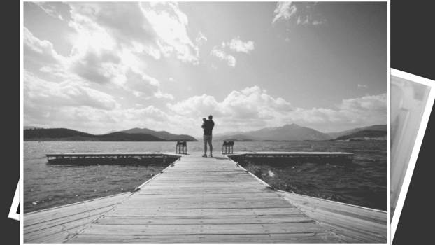 父亲节复古意境父爱哲理PPT模板3