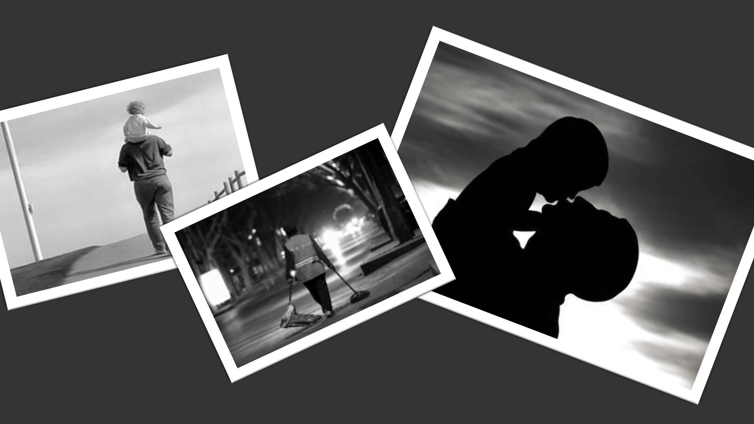 父亲节复古意境父爱哲理PPT模板6