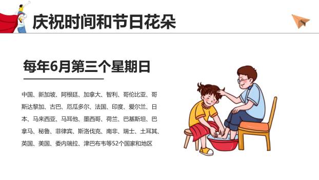 父亲节卡通漫画超级英雄感恩PPT模板3