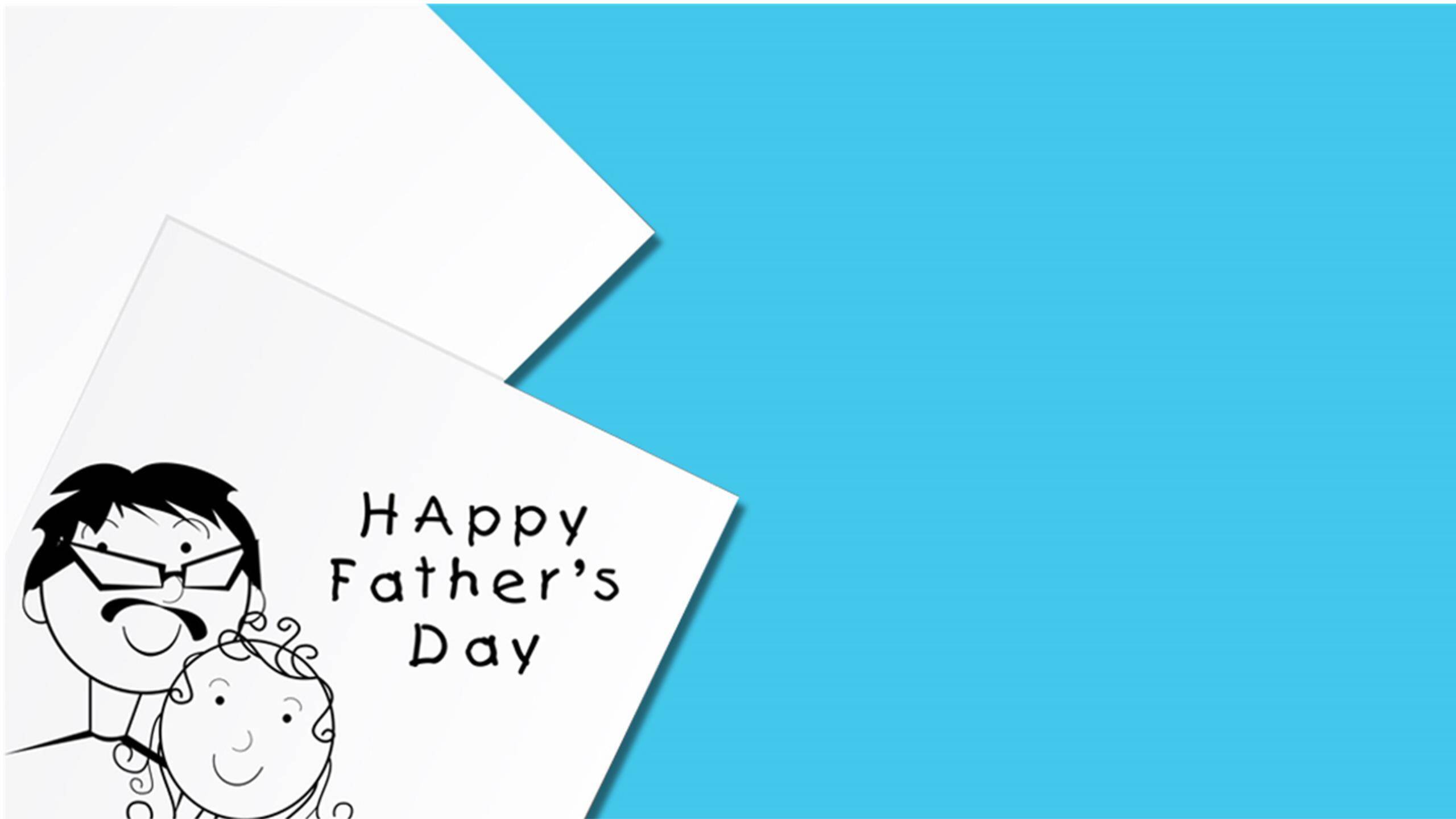 父亲节父子温情节日祝福PPT模板6