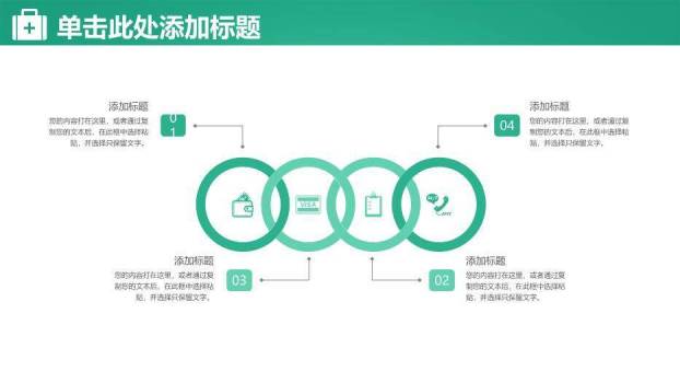 翠绿色极简简约通用医疗PPT模板PPT模板7