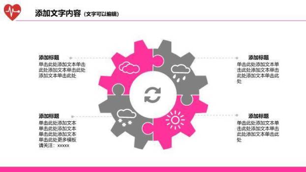 粉色唯美风医疗卫生工作总结通用模板PPT模板4