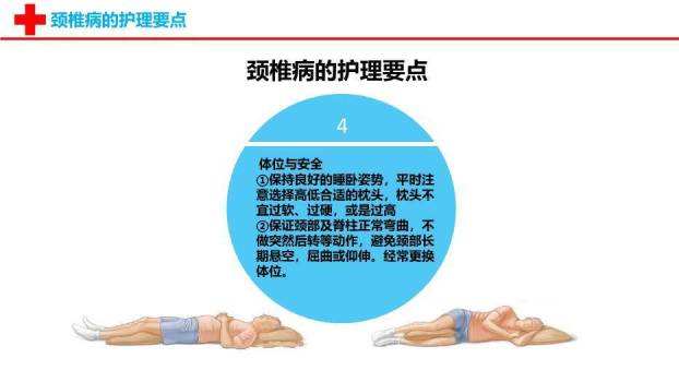 粉色医疗颈椎病的护理查房PPT模板8