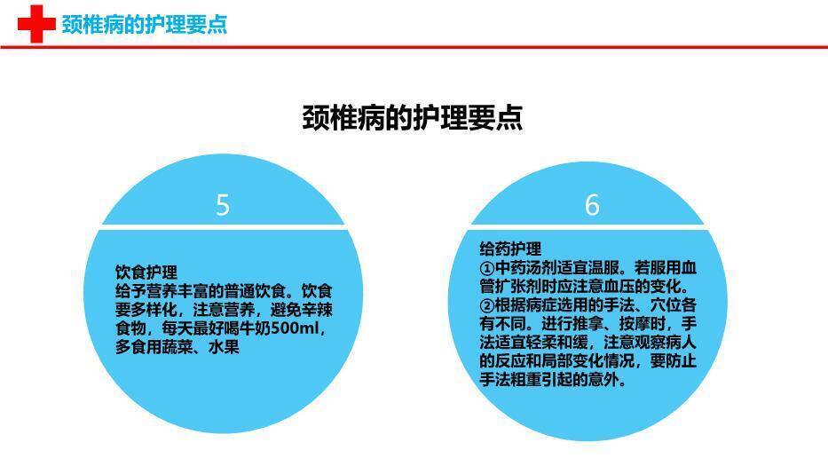 粉色医疗颈椎病的护理查房PPT模板9