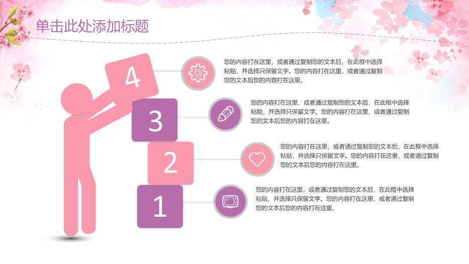 粉紫色水彩风孕妇宝宝妇产科怀孕孕检PPT模板7