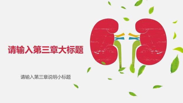 红色插画风肾脏医学研究医疗报告模板PPT模板6