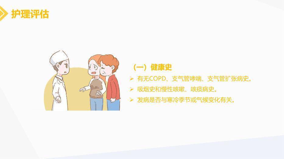 黄色插画慢性肺源性心脏病患者的护理PPT模板2