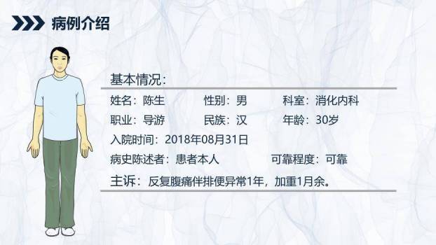 灰色简约风溃疡性结肠炎护理查房PPT模板1