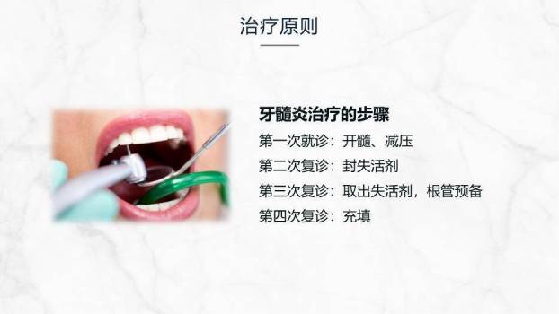 灰色商务风牙髓炎的护理查房PPT模板4