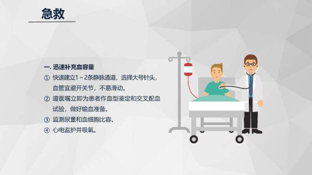 灰色庄重风消化道大出血急救与护理PPT模板2