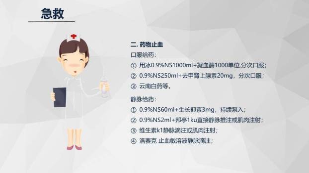 灰色庄重风消化道大出血急救与护理PPT模板3