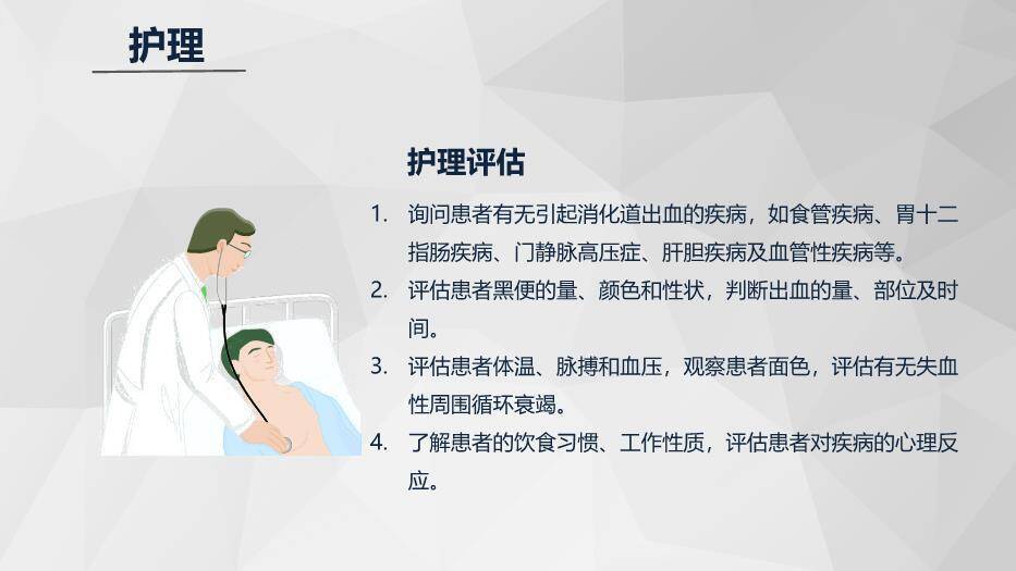 灰色庄重风消化道大出血急救与护理PPT模板7