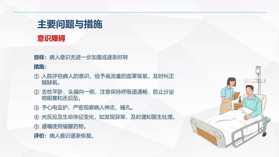 蓝色扁平化风格一氧化碳中毒患者的护理查房PPT模板7