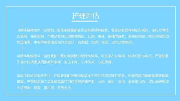 蓝色扁平医疗风呼吸衰竭病人的护理PPT模板1