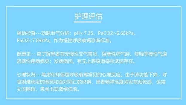 蓝色扁平医疗风呼吸衰竭病人的护理PPT模板2