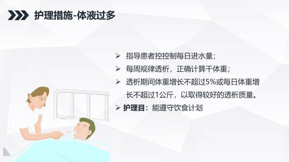 蓝色商务风尿毒症患者的护理查房PPT模板5