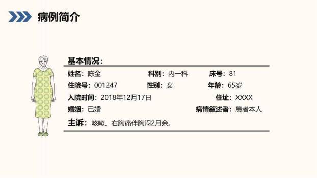 蓝色小清新风结核性胸膜炎患者护理查房PPT模板6
