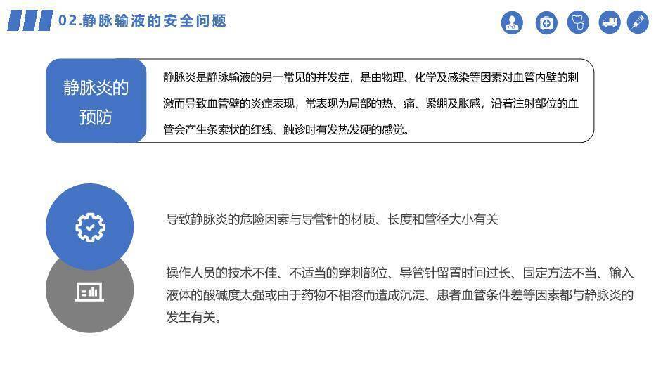 蓝色专业静脉输液的安全问题PPT模板7