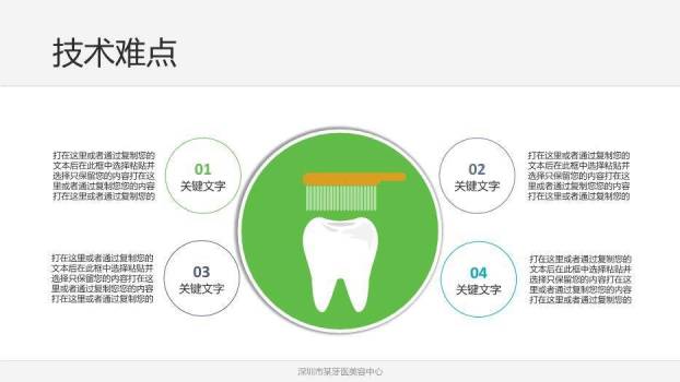 绿色3D卡通风健康牙齿口腔护理PPT模板1
