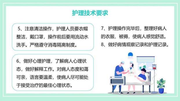 绿色扁平风晨间护理查房PPT模板1