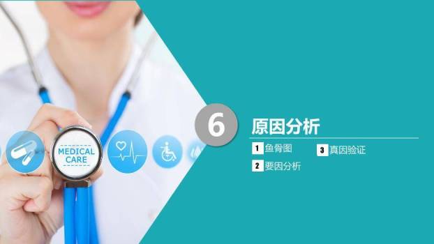 绿色扁平医患风品管圈医疗QC模板PPT模板9