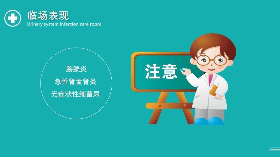 绿色扁平医疗风泌尿系统感染护理查房PPT模板1